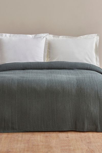 Karaca Home Μονή Πλεκτή Κουβέρτα - Βενζινοχρώμα