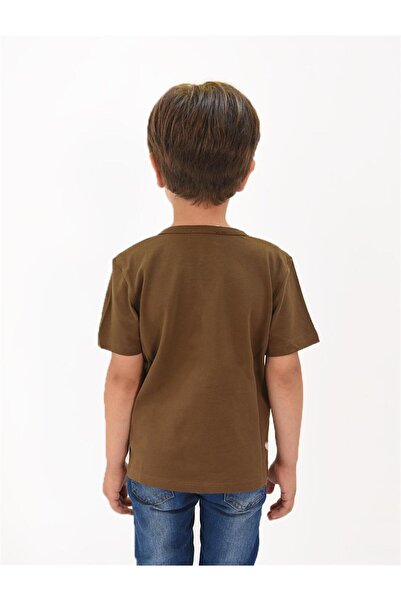 LUESS Тениска за момче с бродирана детайлна съдийска яка