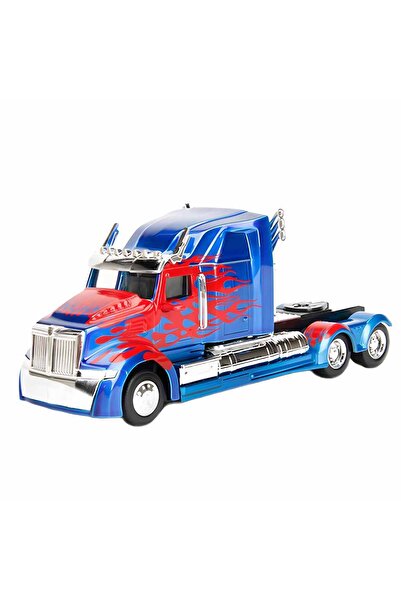 Jada 1:32 Hollywood Rides Transformers Western Star 5700 XE Optimus Prime Model Araba