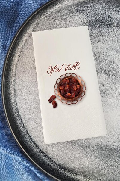 PEKSHOP Hurmalı Iftar Vakti Ramazan Konuşan Peçete Sunum Peçetesi