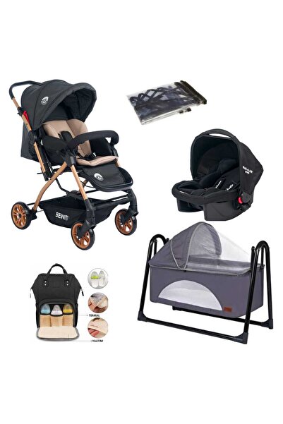4KİDS Bebek Çeyiz Seti Çift Yön Bebek Arabası Taşıma Puseti Bebek Beşiği Bakı...