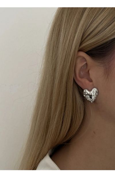 MioArt Chubby Heart Earrings 2 Cm