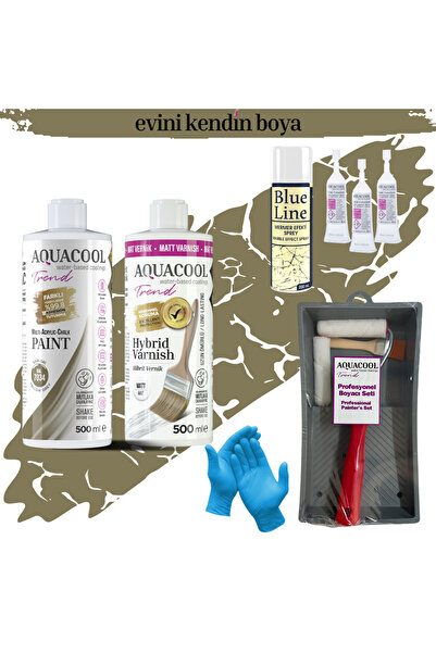 Aquacool Trend Mac Su Bazlı Fayans Boyama Seti Ral 7034 Sarı Gri, Mat Vernik