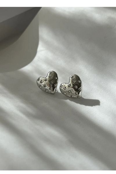 MioArt Chubby Heart Earrings 2 Cm