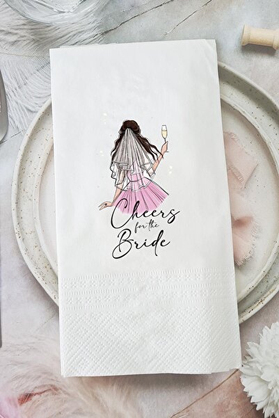 PEKSHOP Bachelorette Party Napkin Cheers for the Bride Printed Party Napkin B...