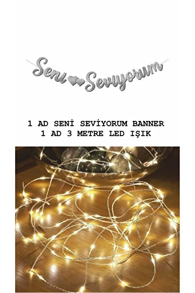 Happy Toys SENİ SEVİYORUM BANNER YAZISI LED IŞIKLI