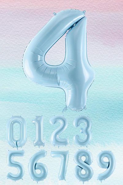 PEKSHOP Blue Number Balloons 75cm Giant Flying Number Balloon