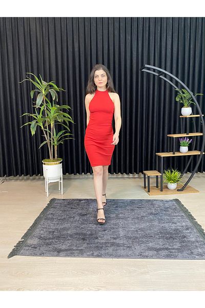 ESPOİRPLUS ROCHIE FĂRĂ MÂNECĂ CAMISOLE DE CULOARE ROȘU DE FEMEI
