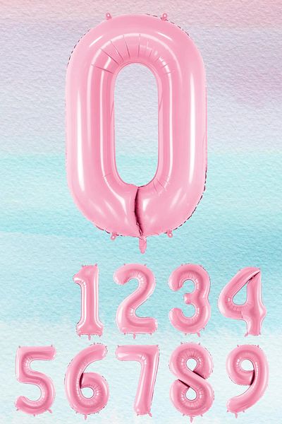 PEKSHOP Pink Number Balloons 75cm Giant Flying Number Balloon