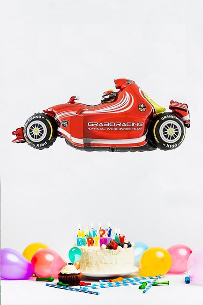 PEKSHOP Formula Race Car Foil Balloon Birthday Balloons
