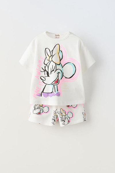 Monila New Season Girl's Printed Shorts T-shirt Set