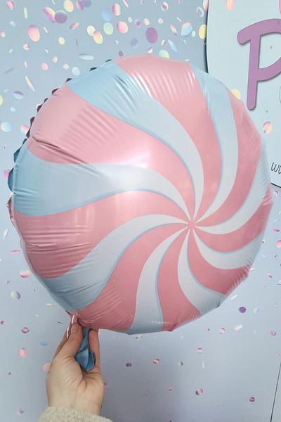PEKSHOP 18Inch Round Pink Candy Foil Balloon