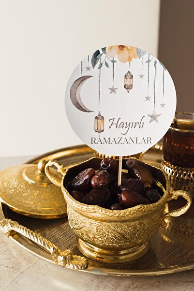 PEKSHOP Ramazan Sofrası Kürdan Süsleri Hayırlı Ramazanlar Lüks Büyük Boy 10lu...