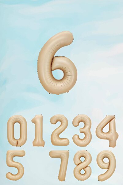 PEKSHOP بالون ريترو كراميل رقم 80 سم بالونات ريترو ملونة