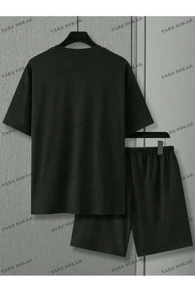 Tarzsokak RSRT Men's Printed Knitwear T-Shirt and Woven Shorts Set