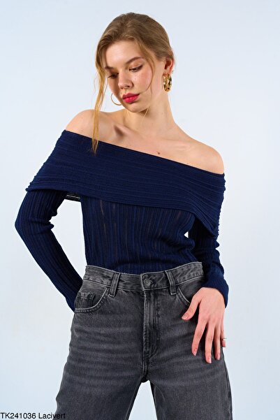 Liora سترة نسائية ذات طية صدر السترة من القماش الرقيق باللون الأزرق الداكن