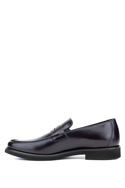 ROSSI Men's Genuine Leather Claret Red Loafer Shoes