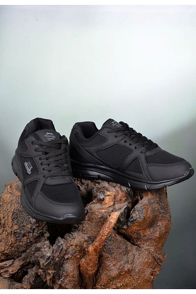Slazenger Men's Black Summer Anti-Sweat Anti-Slip Anti-Odor Ultra Light Full Orthopedic Walking Shoes