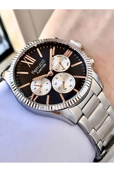 Ferrucci Men's Metal Band Wristwatch