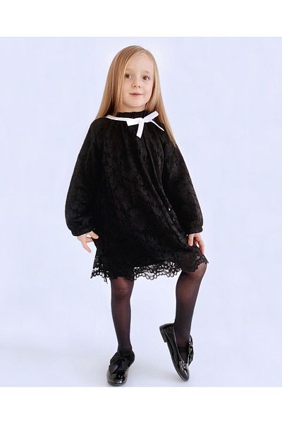 le petit sole Rochie de fetita din dantela