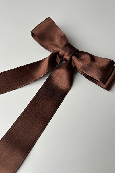 Limelia Автоматична щипка за коса с панделка за жени, цвят кафе