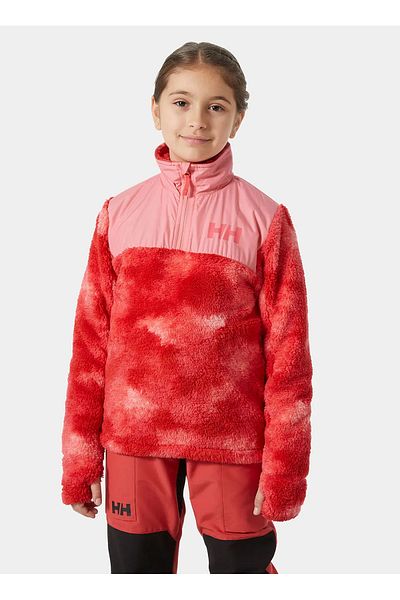 Helly Hansen Plain Pink Girl's Fleece Top Hha.41737 Jr Champ 1/2 Zip Midlayer