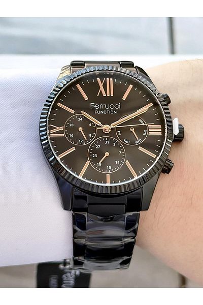 Ferrucci Men's Metal Band Wristwatch