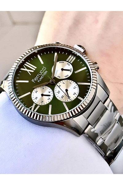 Ferrucci Men's Metal Band Wristwatch