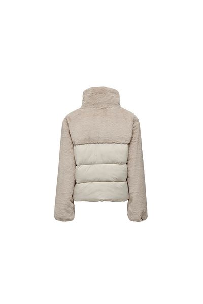 ONLY Onlwanja Fur Puffer Mix - Women's Casual Coat15292945-MOONBEAM Cream