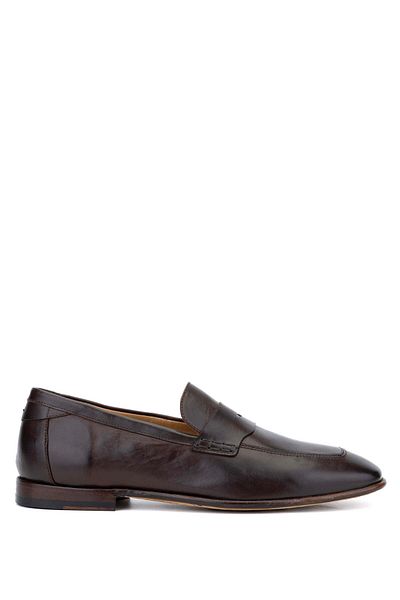 Redwood Men's Brown Genuine Leather Loafer Shoes