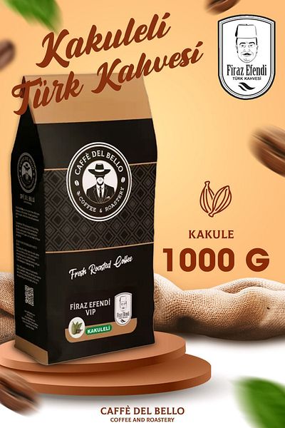 Caffe Del Bello Ground Cardamom Vip Turkish Coffee 1 Kg