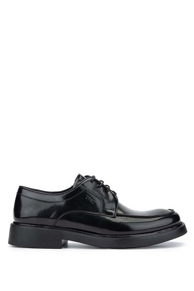 Tamer Tanca Genuine Leather Men's Black Opening Shoes - Casual