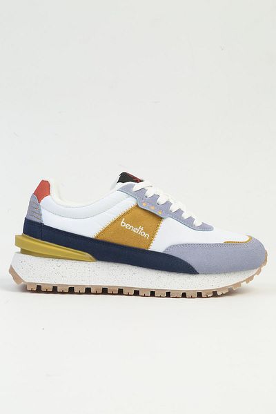 Benetton ®| İTHAL Women's Lilac Yellow Sports Shoes BNI-10070