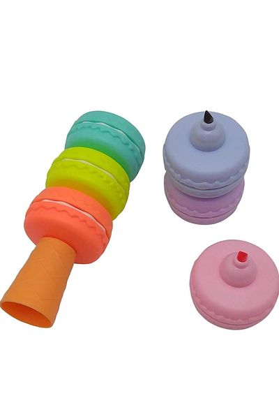 Happy Toys 6-Color Shaped Macarons Pastel Highlighter G99009
