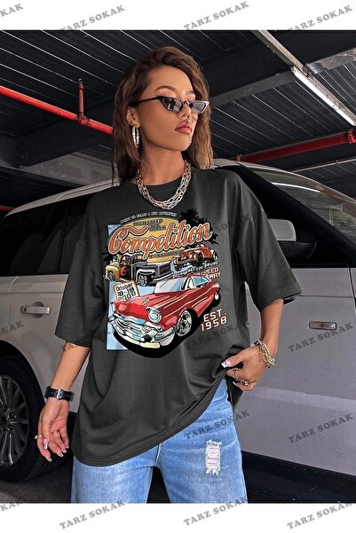 Tarzsokak Γυναικείο Smoked Compeltition Printed Oversize