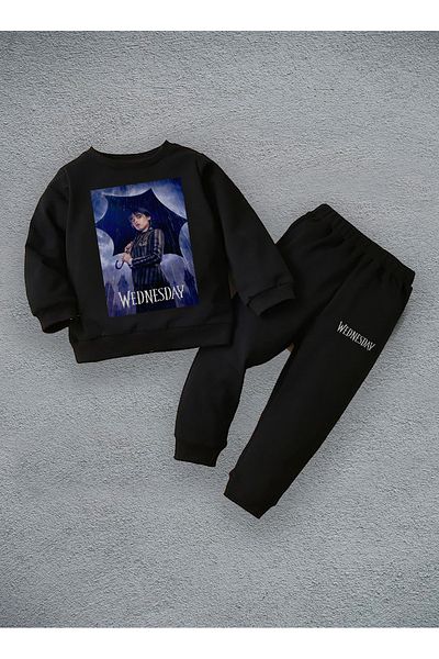 Darkia Children's Crew Neck Sweathisrt Tracksuit Set Unisex