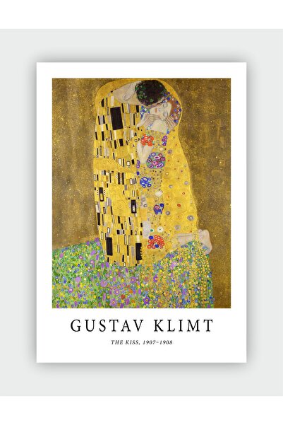 fırsatlar diyarı The Kiss 1097 - 1908 Gustav Klimt Duvar Posteri - Kalın Kağı...