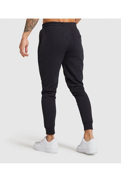FUNSTYLE Μαύρο ανδρικό αθλητικό παντελόνι Plus Size