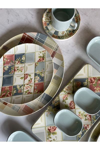Keramika Algorithmic 13 Piece Breakfast Set