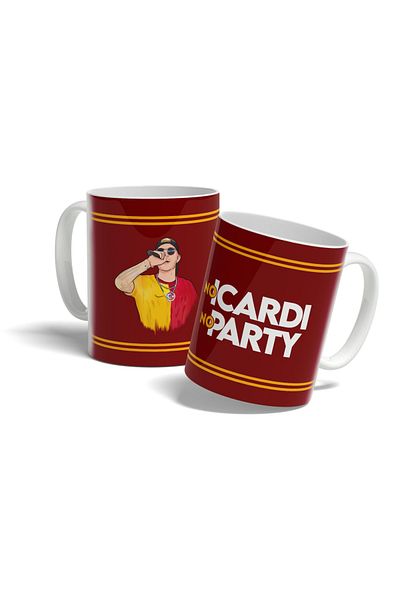OFFSIDE Yellow Red No Mauro No Party Designed Digital Drawing Fan Printed Mug Cup Gift Mug
