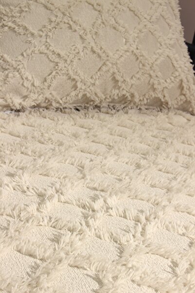 kumaşyol Tek Kişilik Şönil Ponponlu Biyeli Yatak Örtüsü