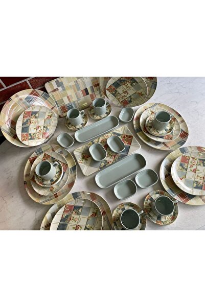 Keramika Algoritmik 34 Parça Kahvaltı Takımı