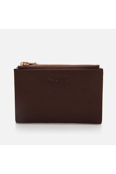 Hotiç Genuine Leather Brown Women's Wallet