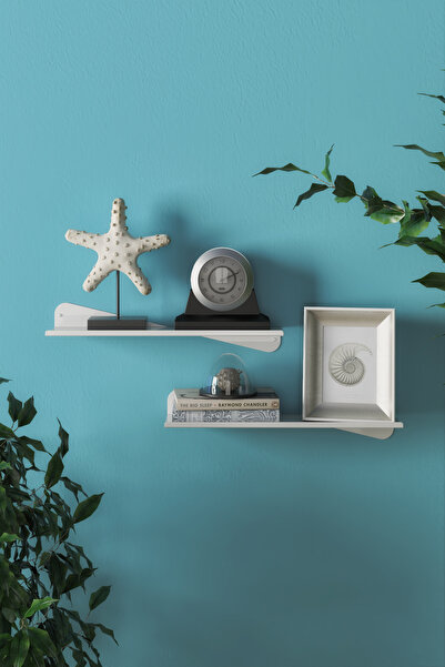 lyla concept رف حائط معدني على شكل فراشة، ديكور