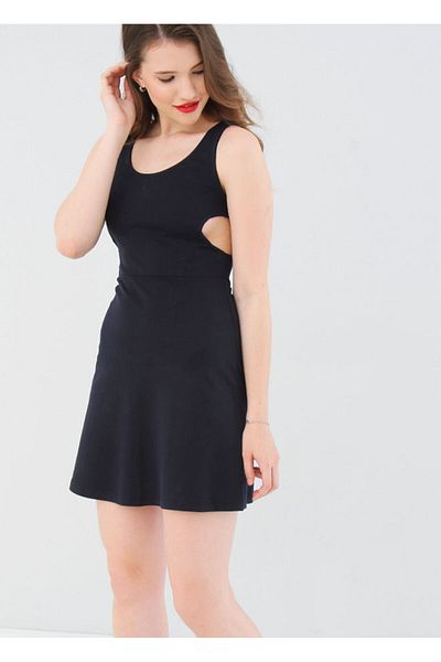 AVORWE Rochie mini cu decolteu în U cu bretele