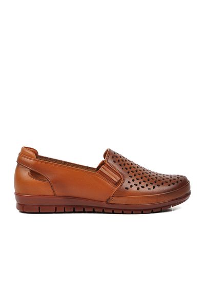 AYAKMOD 430 Tan Genuine Leather Women's Casual Shoes
