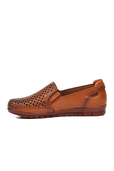 AYAKMOD 430 Tan Genuine Leather Women's Casual Shoes
