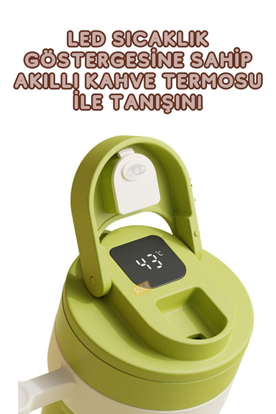 Vagonlife New Collection 600ml Comfortable Drinking Stainless Steel Smart Thermos Mug with LED Temperature Display