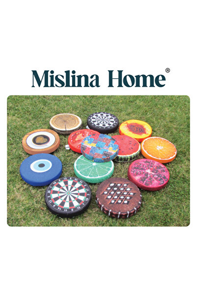 Mislina Home Класична подушка для сидіння з принтом «Око від заздрості»