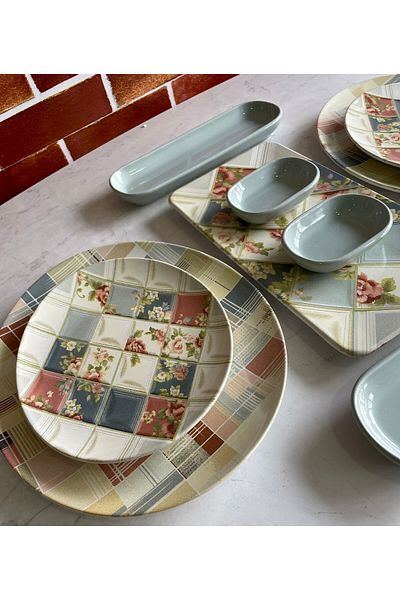 Keramika Algorithmic 9 Piece Breakfast Set